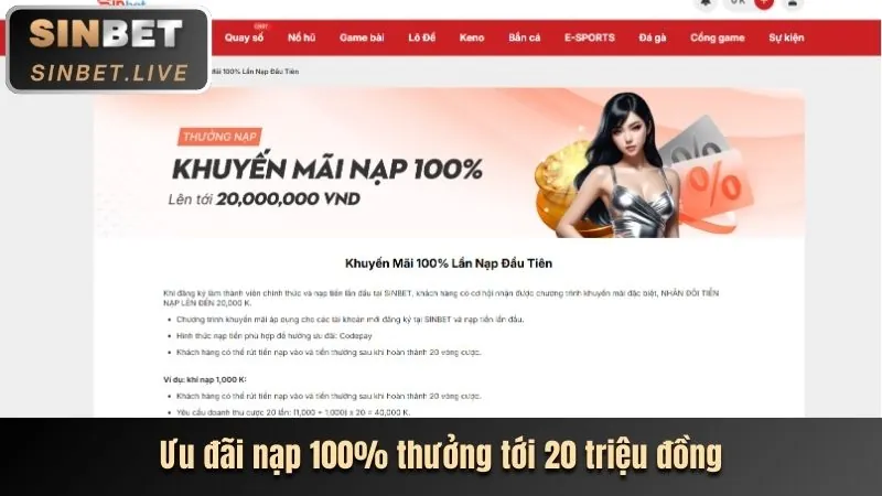 Thưởng nạp tiền 9789bet